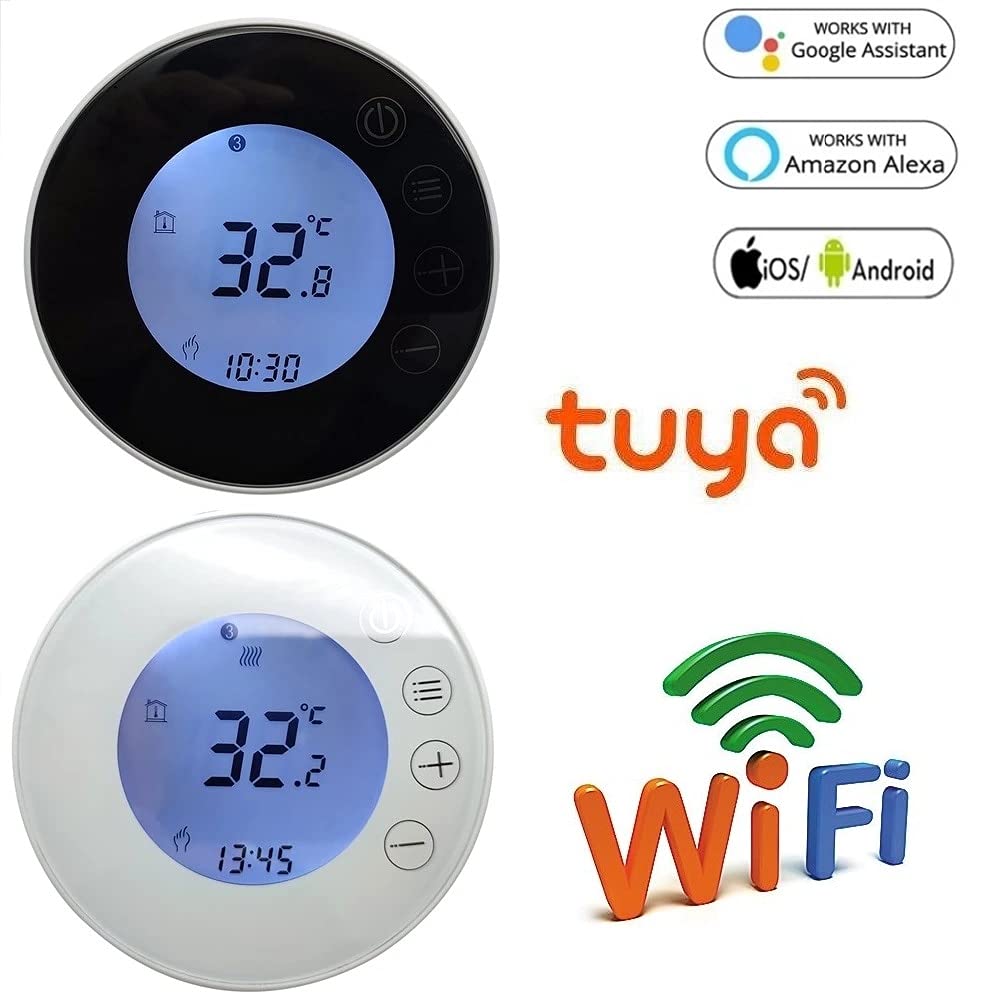 Termostatos Calefaccion Controlador de Temperatura del termostato Inteligente WiFi para Agua/calefacción de Piso eléctrico/Caldera de Gas Termostato Calefaccion