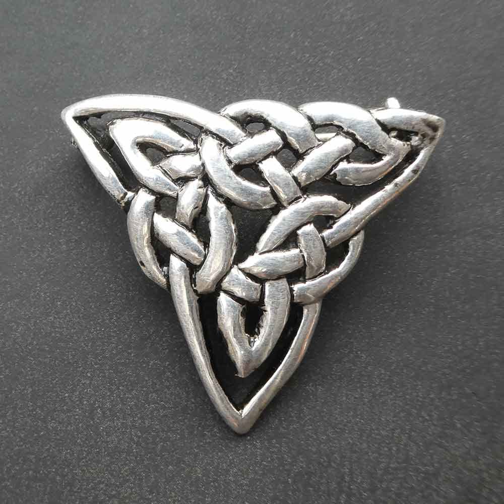 Keltische Brosche Fibel Gewandnadel Massiv 925 Sterlingsilber Keltenknoten Mittelalter Keltisch Silberschmuck Damen Herren