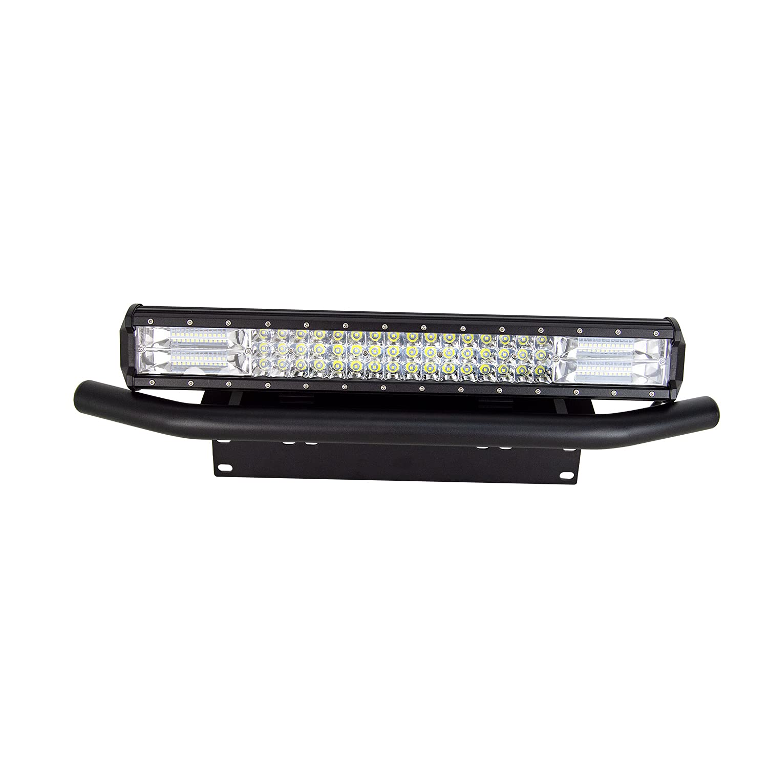 SKYWORLD 20 inch 288W Led Light Bar met 23 inch kentekenplaathouder Universeel Aluminium, led rijverlichting werklampen mistlamp voor auto 4x4 suv Offroad vrachtwagens