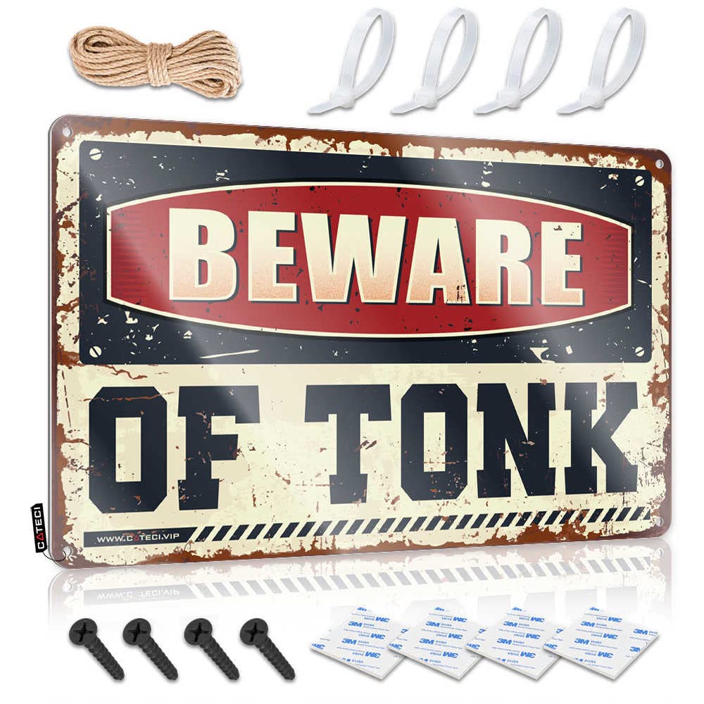 Funny Kitchen Tin Signs Beware Of Tonk Sign Mancave Signs And Decor Man Cave Funny Signs(30X40CM)