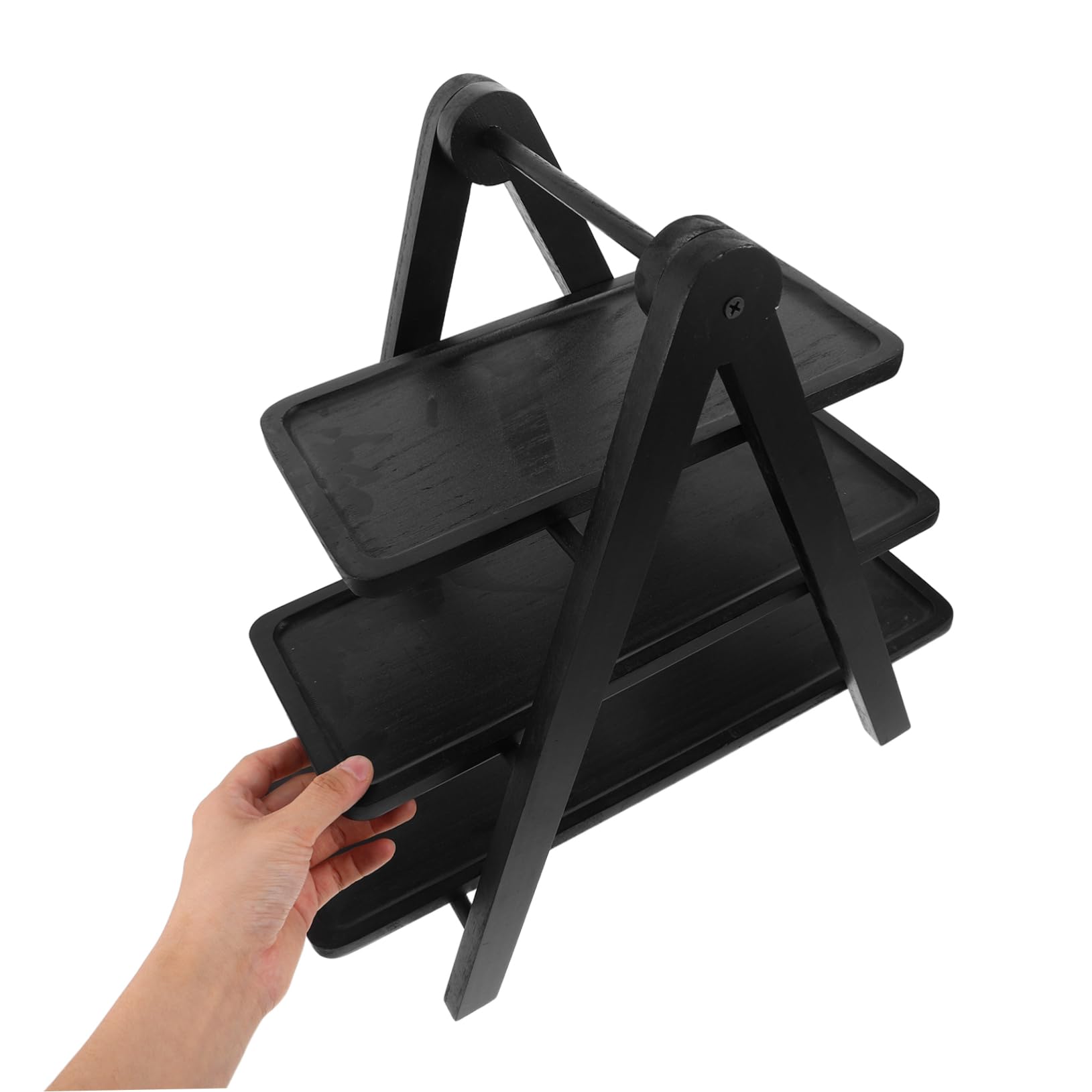Bandejas de Comida,Bandeja Plegable Madera para Servir,Expositor Alimentos Multicapa Que Ahorra Espacio ollas Calientes,bufés y Fiestas,Ideal restaurantes,Catering Eventos.