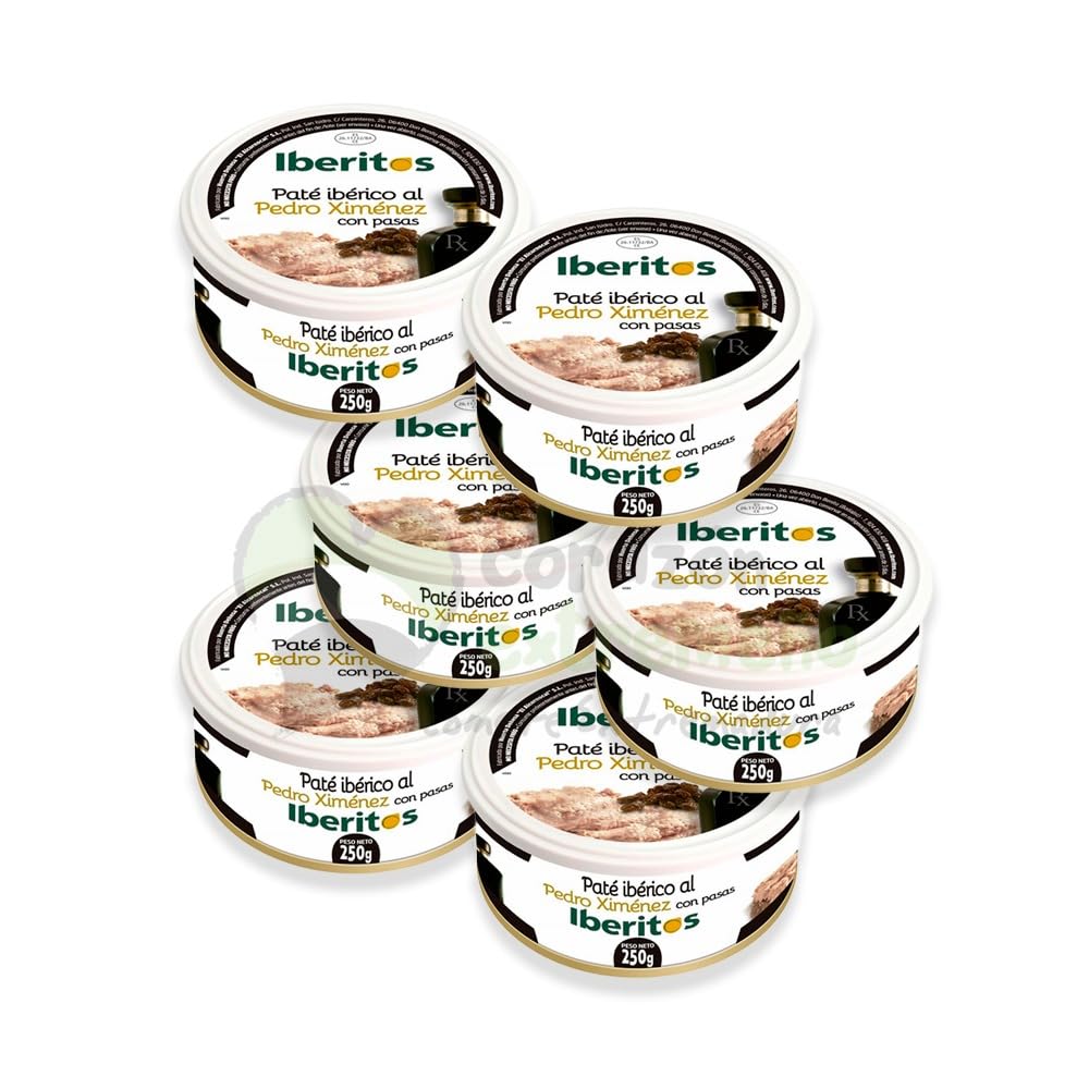 Pack 6 Paté Ibérico al Pedro Ximénez con pasas Gourmet Extremadura