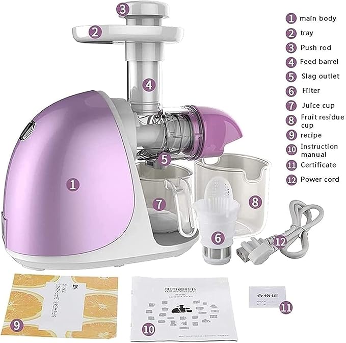 Extractor de Jugos Prensado Frío Antioxidante 150W, Diseño Anti-goteo miniatura 7
