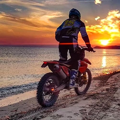 Miniatura 7 de DREAMIZER Guardabarros trasero negro ahumado 12V LED luz trasera lámpara de freno para motocicleta todoterreno Motocross Dirt Bike (negro #1