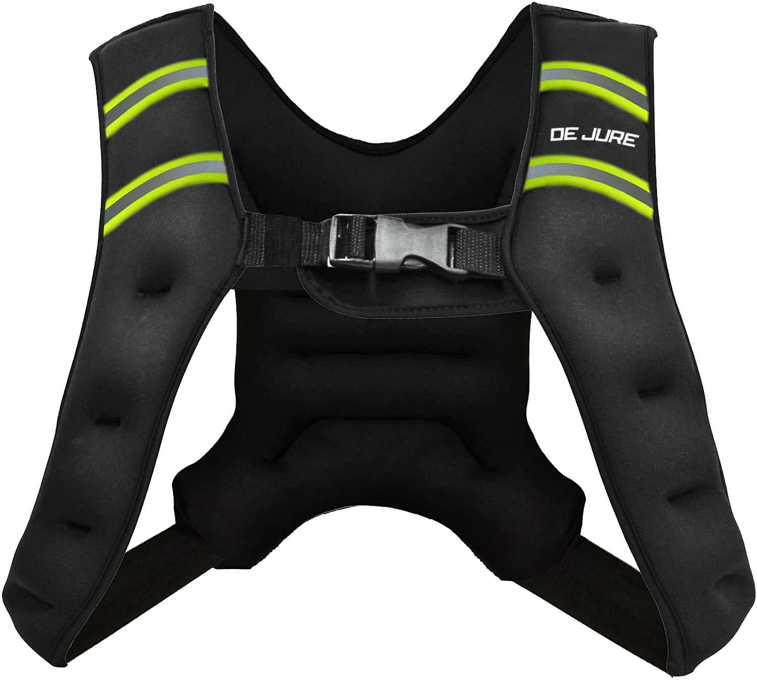 DE JURE FITNESS Weighted Vest 5kg for Men & Women – Secure-Fit Adjustable Body Weight Vest with No-Bounce Design for Running & Strength Training