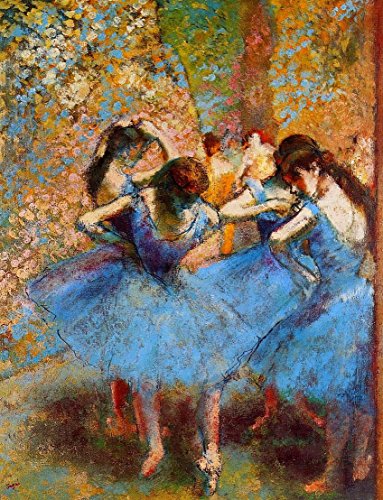 CMB_Italy Stampa su Tela - Canvas - Edgar Degas - Ballerine in Blu - (1890 ca) - 50x70CM - Senza Telaio