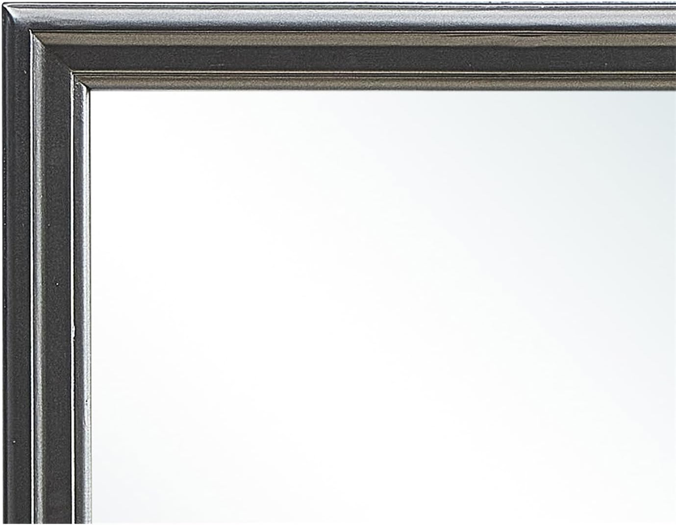 HomeStock Antique Black Wall Mirror - Decorative Accent Mirror for Bedroom, Living Room, Hallway