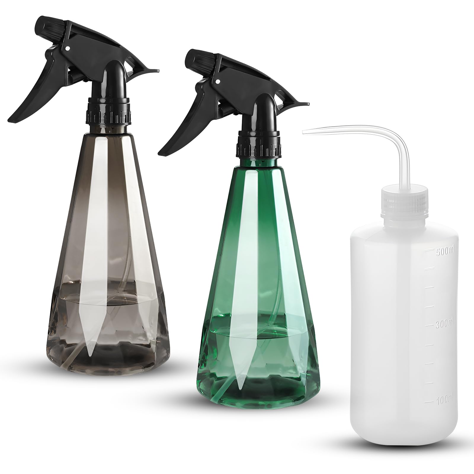 AUSYIWI 3 Pièces 500ML Vaporisateur + Arrosoir Pour Plantes - Bouteilles Rechargeables Pour Jardin Et Coiffure