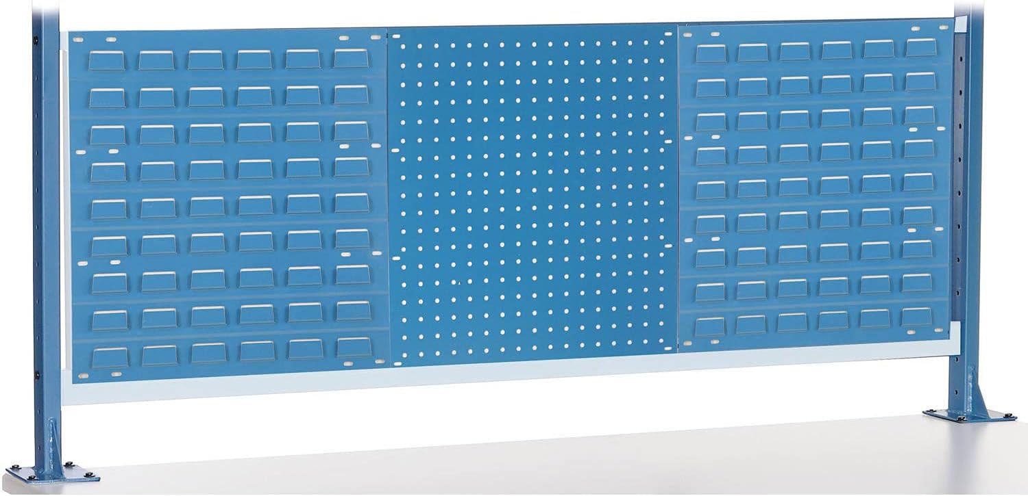 Global Industrial Risers with Louver/Pegboard Panel for 60 Workbench, Blue