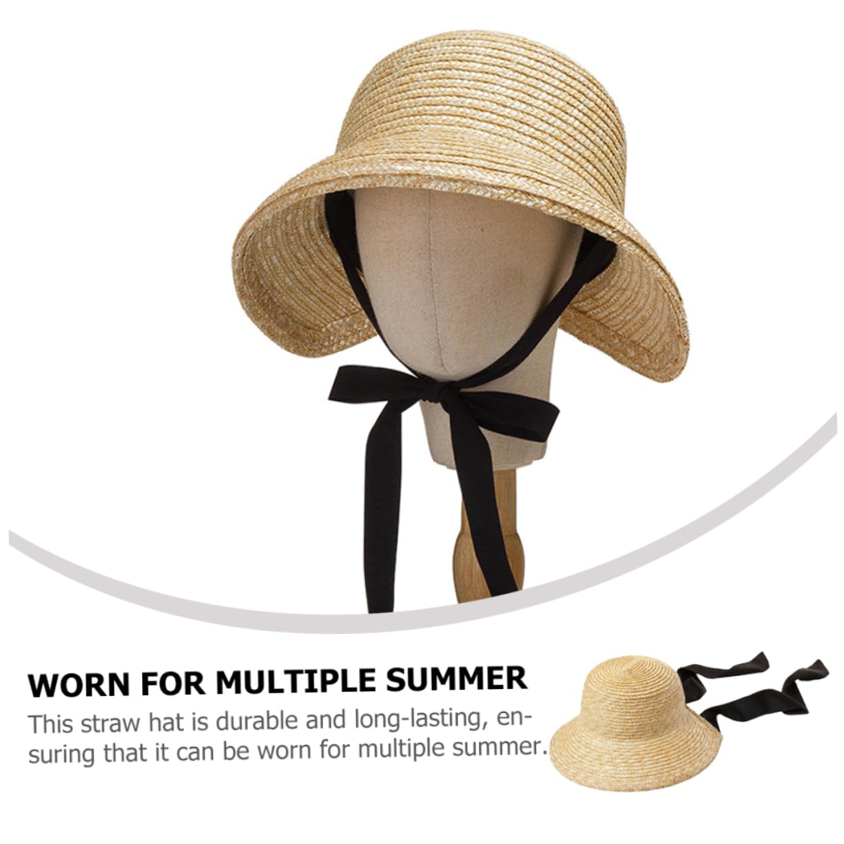 HHRFCS Sombrero de Paja de ala Ancha para niño y niña para protección Solar Sombreros de Verano duraderos y livianos para niñas para Viajes a la Playa Actividades al Aire Libre y Accesorios de
