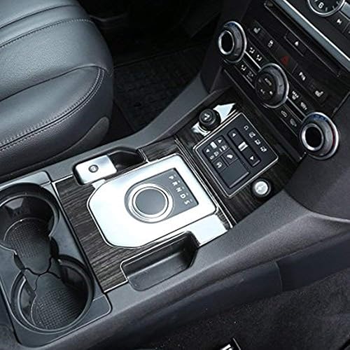 Miniatura 4 de YIWANG Cubierta de panel de palanca de cambios de coche, cromada, ABS, 2 unidades, para Land Rover Discovery 4 2012-2017, accesorios de coche (grano