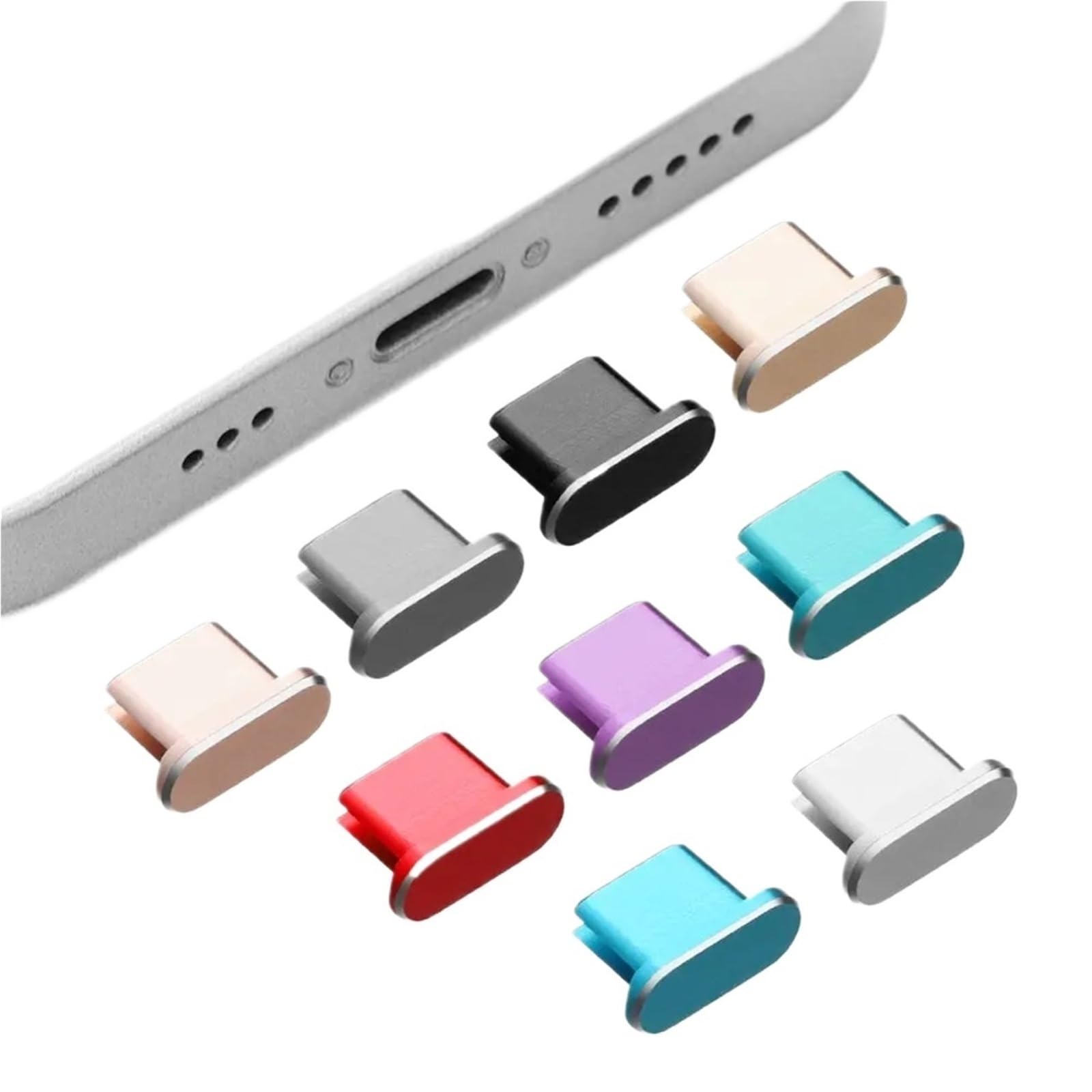 Connecteur anti-poussière USB C aluminium bouchon de protection pour smartphone tablette