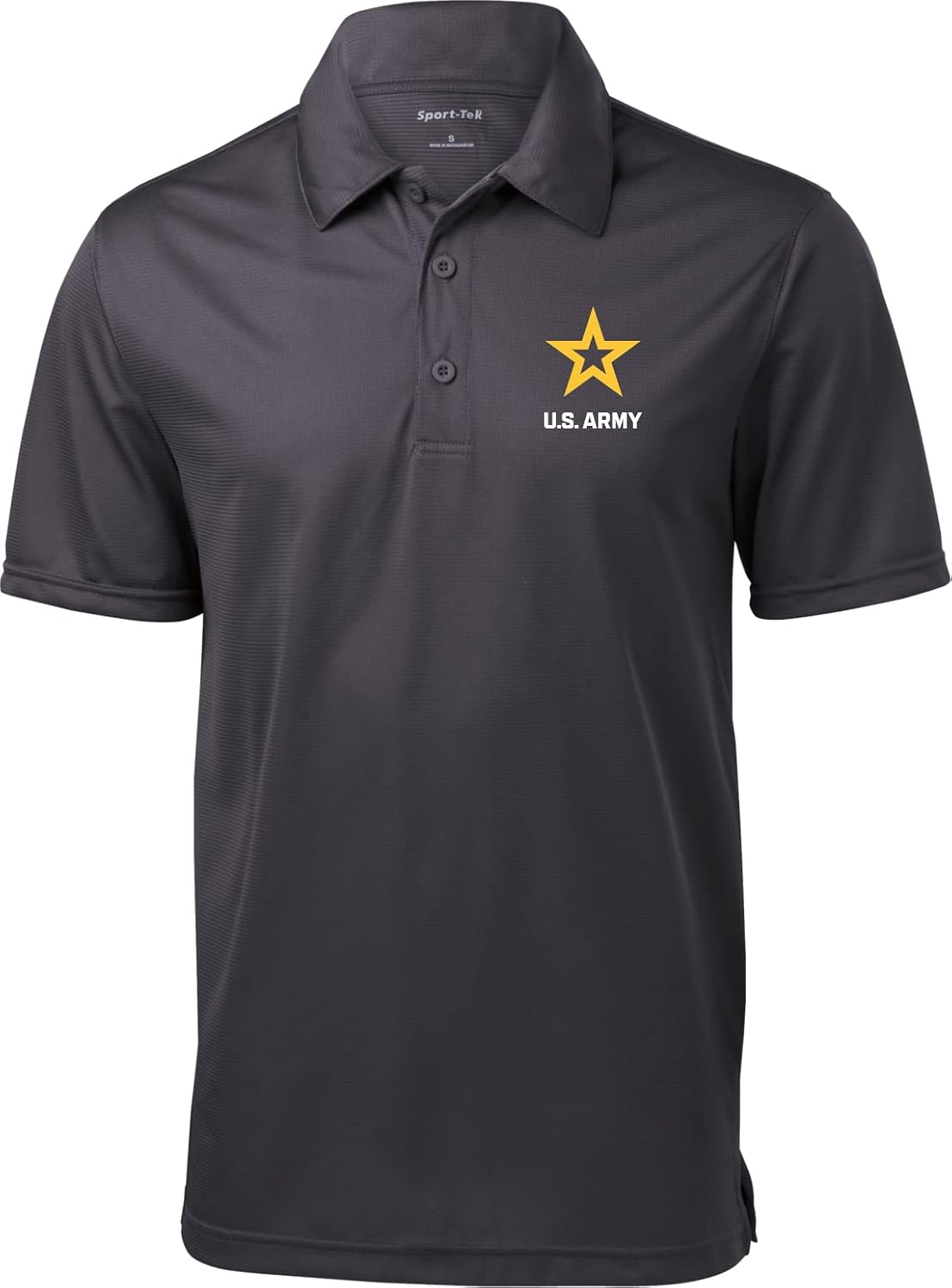 Buy Cool Shirts US Army Star Logo White Chest Print Textured Polo Shirt