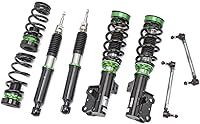 Vista 1 de Rev9 R9-HS2-100 Hyper-Street II Kit de bajada de suspensión de coilover, amortiguador monotubo con ajuste de rebote de 32 clics, longitud completa