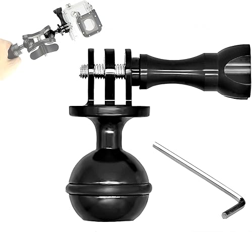 Miniatura 8 de Adaptador de montaje de bola para cámara deportiva Gopro Hero SeriesYiCoyoteAKASOSJCAM, compatible con soportes RAM, soporte de cabeza de bola