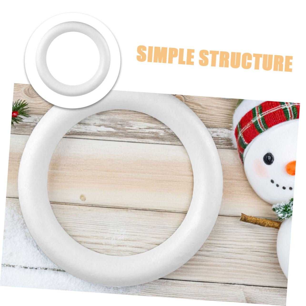 MAGICLULU 3pièces Kit de Cercles Mousse pour Couronnes DIY pour Décorations de Noël Mariages et Loisirs Créatifs