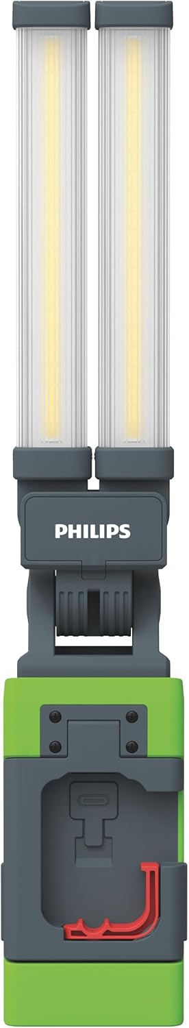 Philips Xperion 3000 Underhood LED Work Light, Rechargeable 1200 Lumen Professional Foldable, Portable Work Light with Integrated Hooks and Magnetic Base
