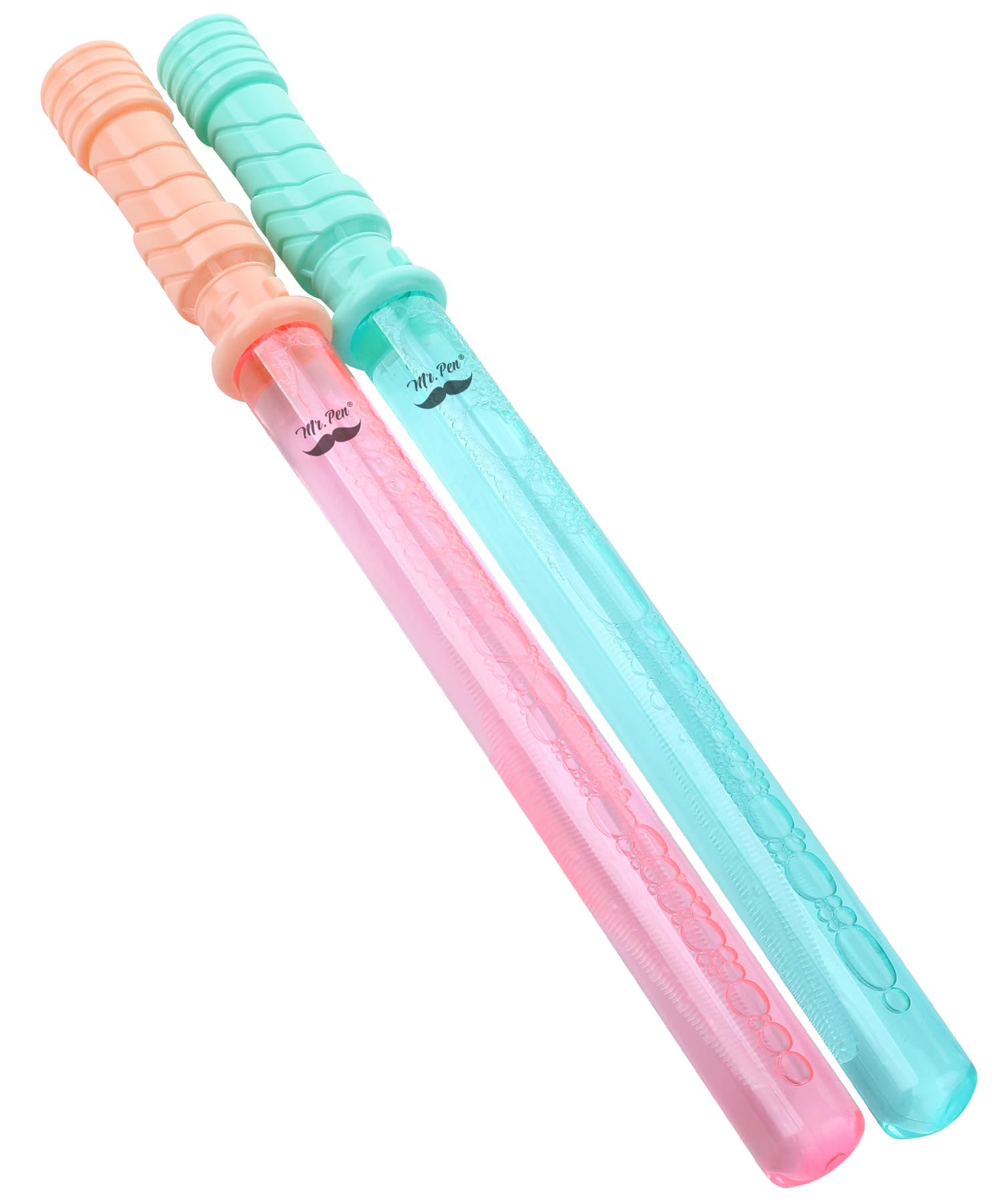 Bubble Wands, 2 Pack, 14.3 Inches, Big Bubble Wands, Bubbles Party Favors for Kids, Blowing Bubbles, Bubble Sticks for Kids