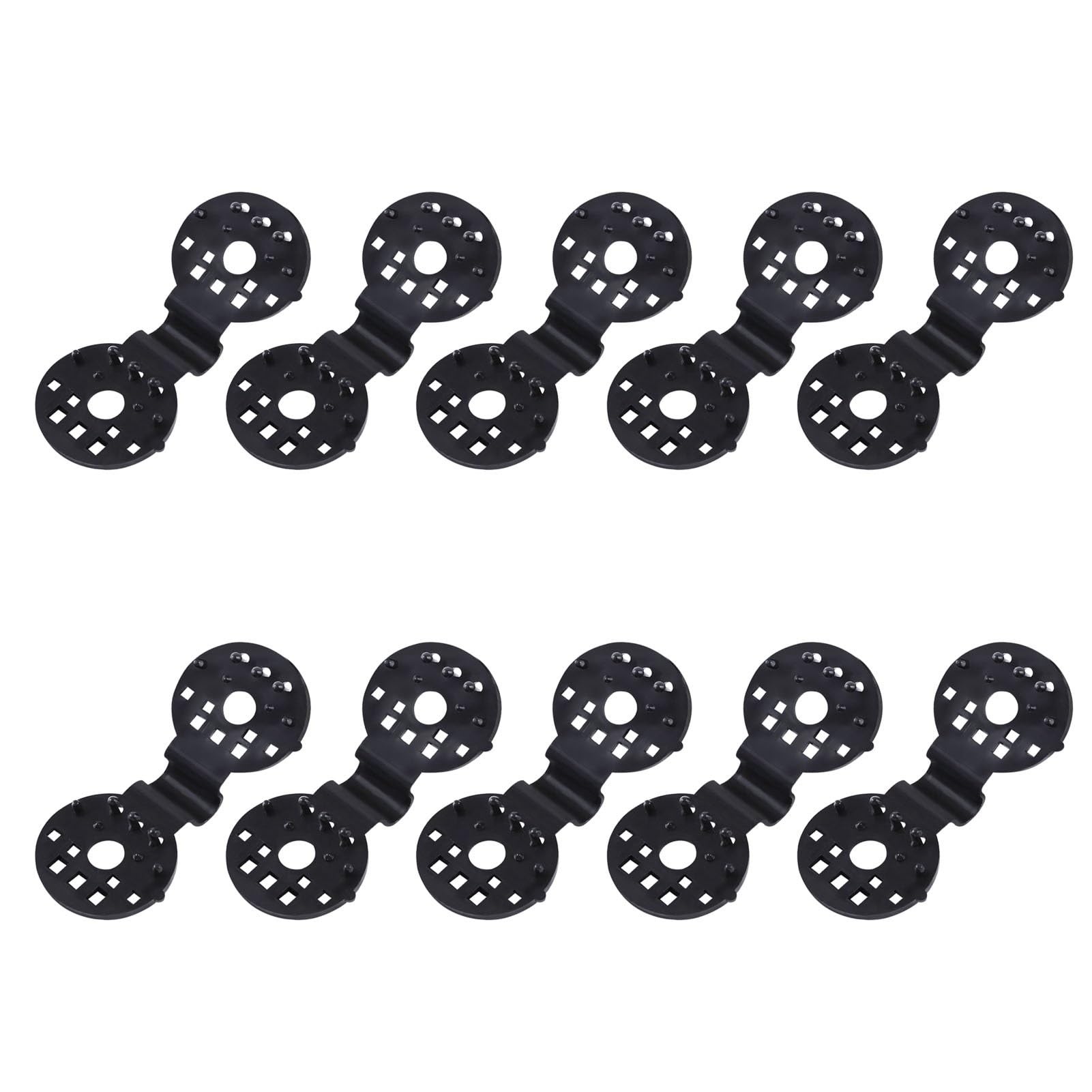 Mumusuki 10Pcs Shade Cloth Plastic Clip Round Black Detachable Clips Multifunctional Sun Shade Clips for Agriculture, Gardening