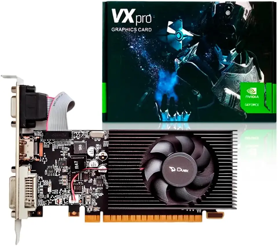Placa de Video DUEX GT 610 2GB 64 BITS DDR3 - VX GT610LP-2GD3 LOW PROFILE PARA GABINETE SLIM, HDMI, DVI E VGA
