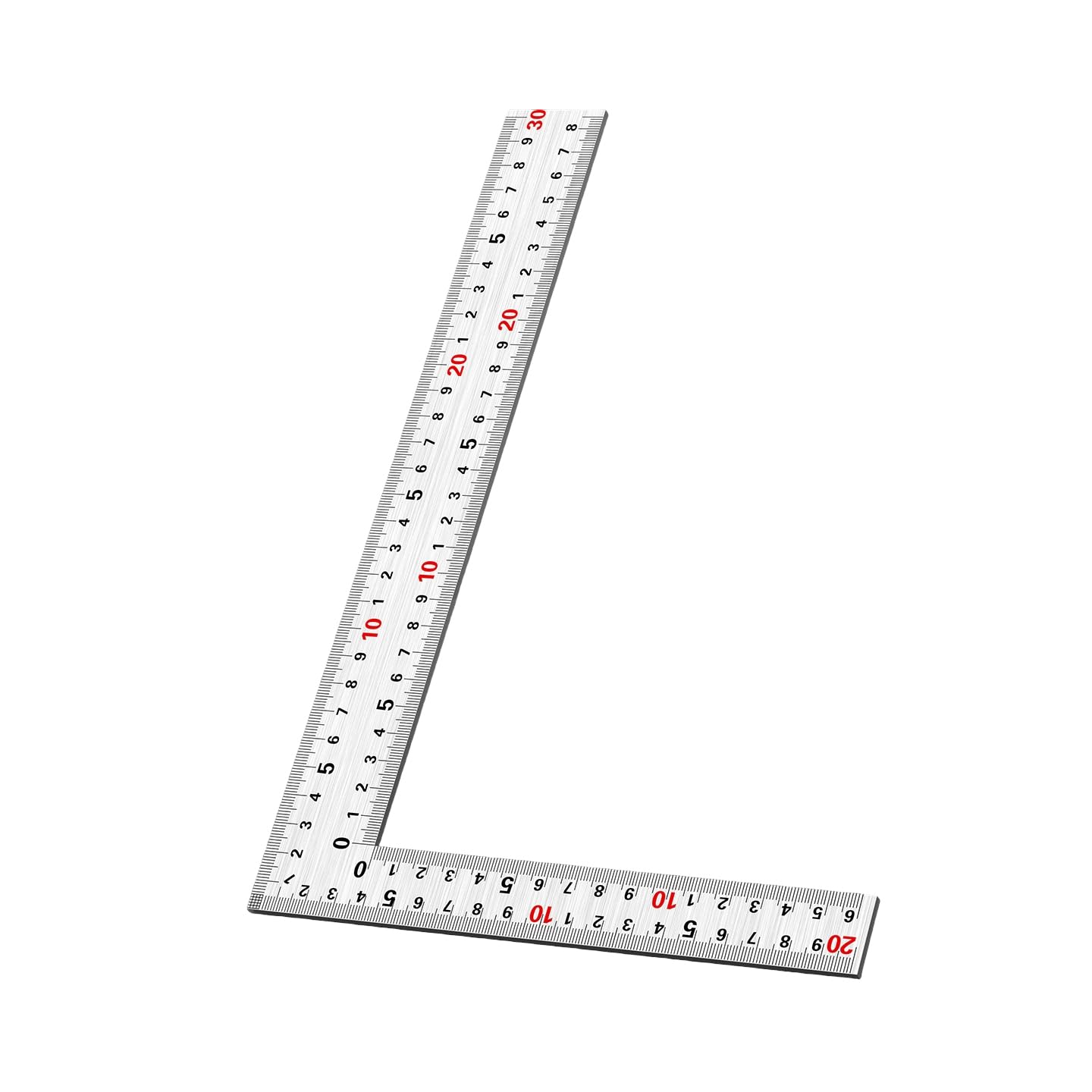 Carpentry Measuring Square Stainless Steel L Ruler with Etched Scale for 90 Degree Checking and Scribing Layout Work Carpenter Square Ruler