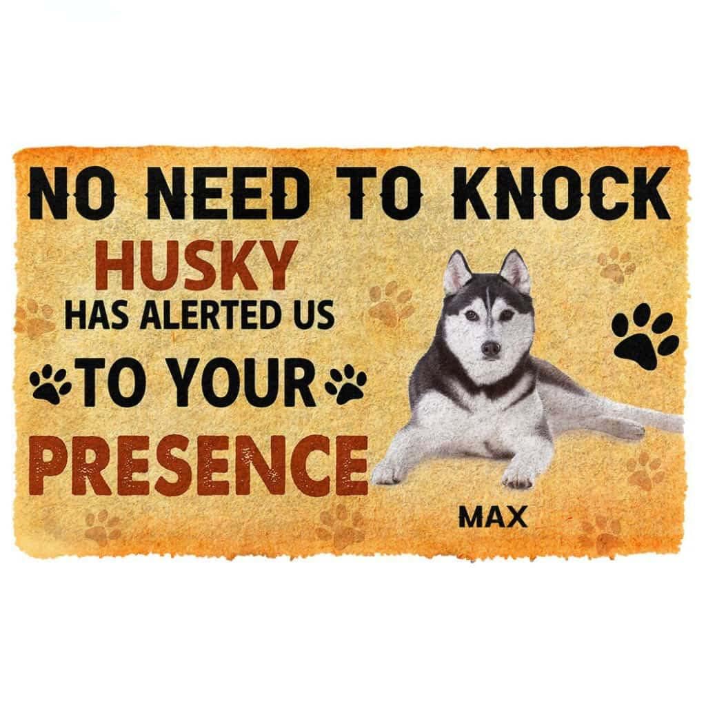 Paillasson extérieur entrée Husky personnalisé robuste et antidérapant