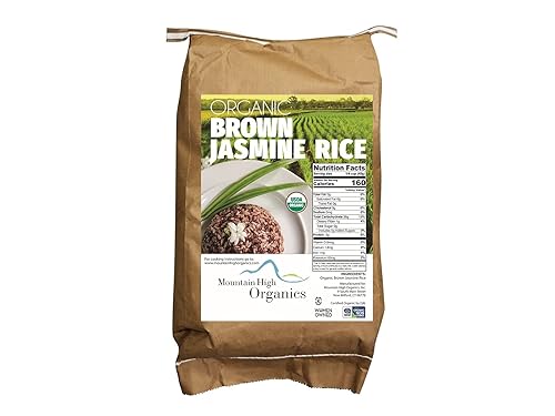 Miniatura 8 de Mountain High Organics Inc - Cubo de arroz integral orgánico certificado de jazmín 6G 40 libras