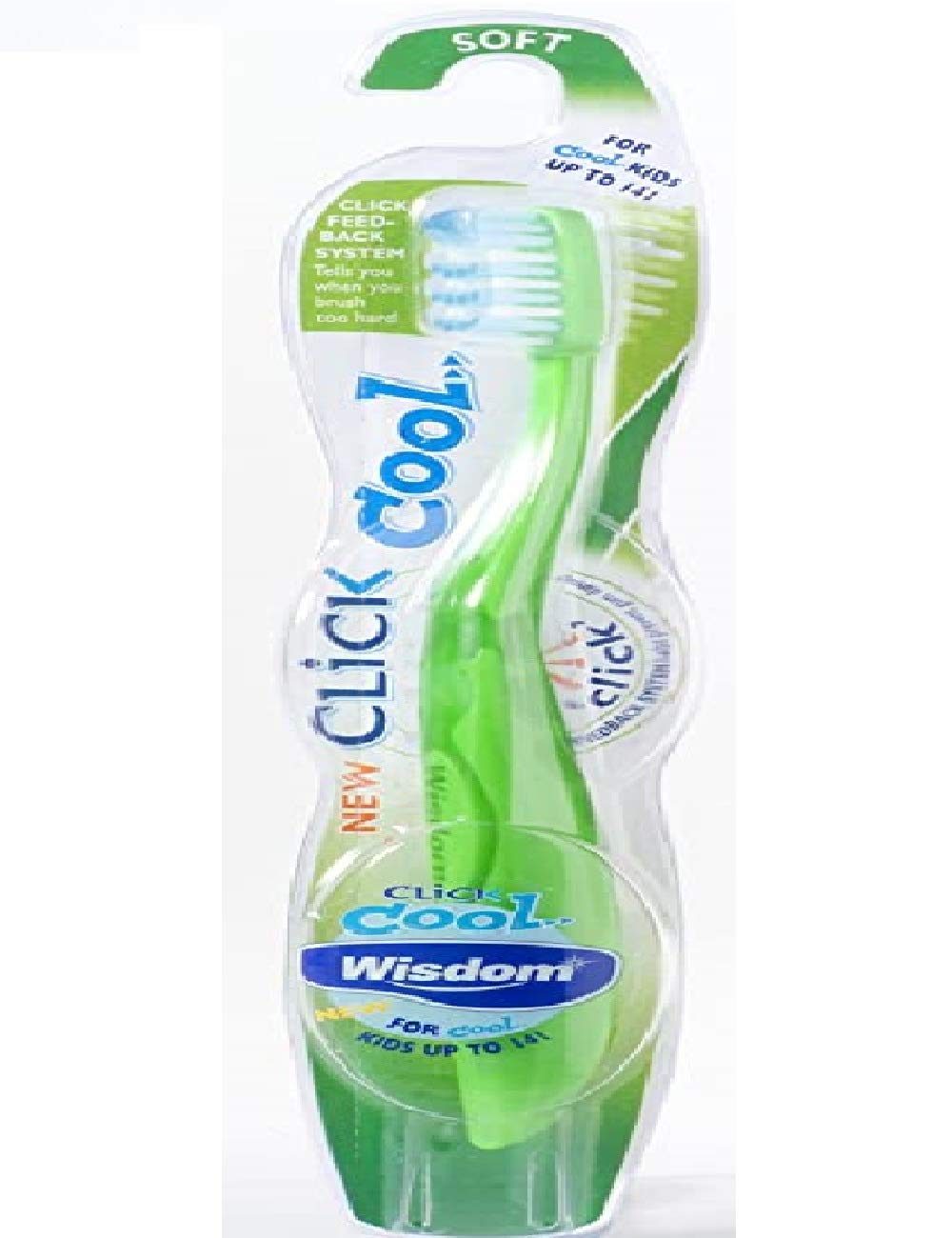 WISDOM CLICK COOL SOFT TOOTHBRUSH, Green