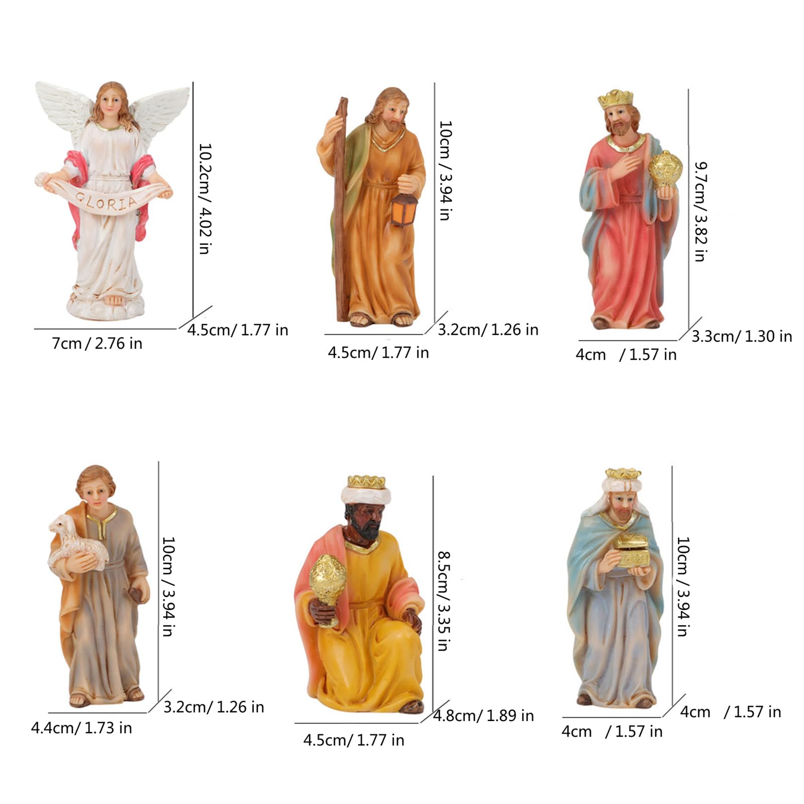 Natività Figurine Sacra Famiglia Figura Con Asino Presepe Figura Ornamento Da Tavolo Decorazione Religiosa Natale Decori Sacra Famiglia Resine Figurine Statua Con Stalla