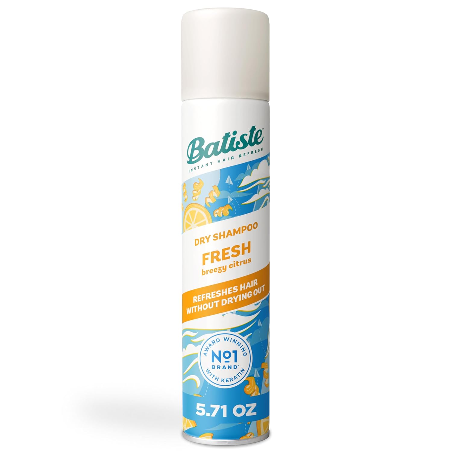 Batiste Dry Shampoo, Fresh Fragrance, Refresh Hair and Absorb Oil Between Washes, Waterless Shampoo for Added Hair Texture and Body, 5.71 oz