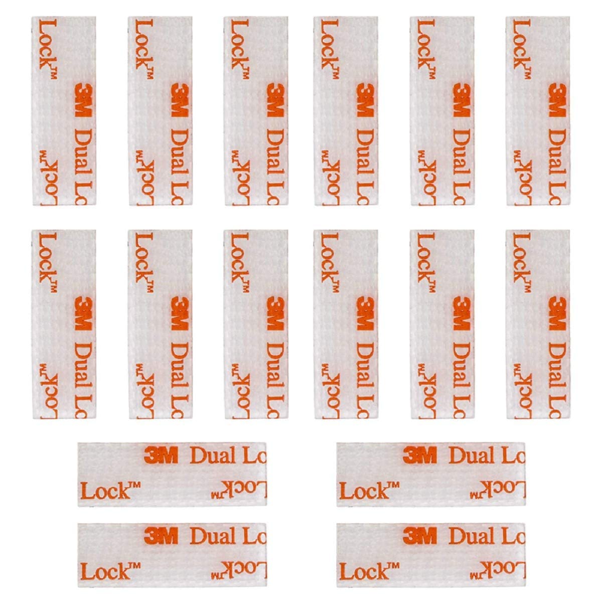 Clear Dual Lock Reclosable Fastener, 16pcs Dual Lock Tape Strips DIY, Pedal Boards, Home, Office, Cabinets, Photos, Frames