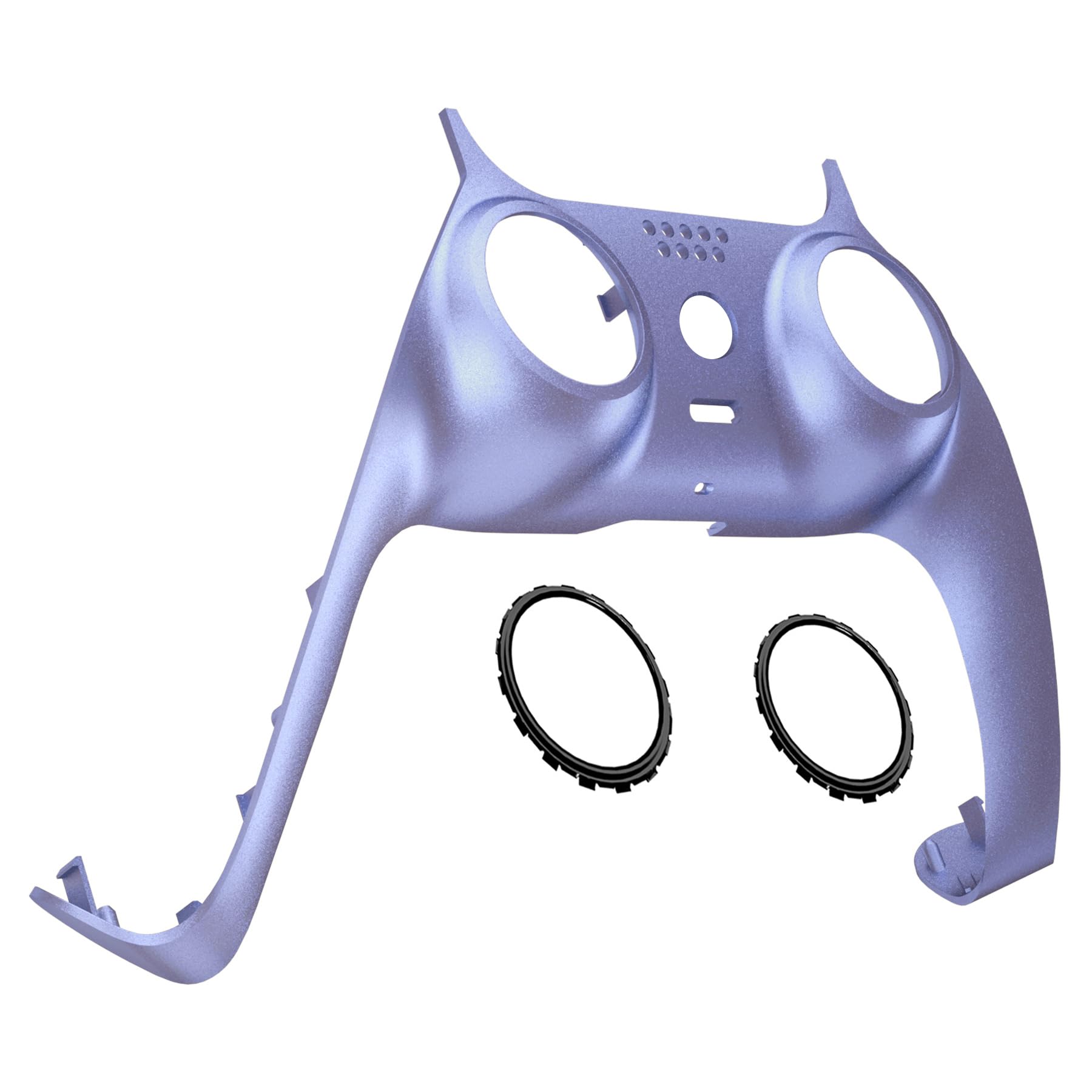 eXtremeRate Metallic Snowstorm Mauve Decorative Trim Shell Compatible with p s 5 Controller, DIY Replacement Clip Shell, Custom Plates Cover