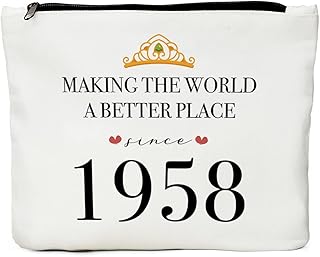 Women's 65th birthday gift, women's 65th birthday decoration - 65th birthday gift for friends, wives, sisters, grandmothers, colleagues and aunts - vintage perfect cosmetic bag of 1958