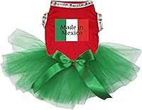 Vista 3 de Petitebella Vestido para perro cachorro con la bandera de Made in Mexico (XS, verde)