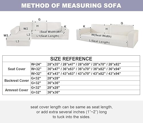 Miniatura 7 de vctops Funda de sofá vintage de piel sintética, impermeable, antideslizante, para sofá seccional, para perros, niños y mascotas, protector de