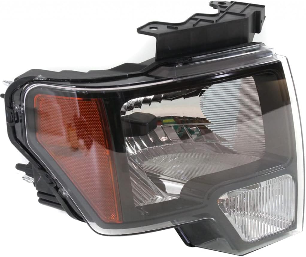 For Ford F-150 2011 12 13 2014 Headlight Assembly Passenger Side LED Black Trim SVT Raptor Model CAPA Replacement For FO2503289 | DL3Z 13008 EB