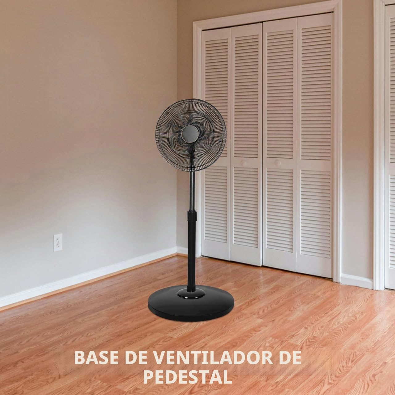 PRETYZOOM Base De Ventilador De Pie De PláStico Negro 15.35X15.35X1.57In Soporte Estable Reemplazable Para Ventilador De Pedestal FáCil InstalacióN Accesorio Para Hogar
