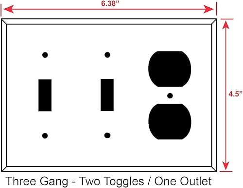Miniatura 10 de Art Plates - Placa decorativa para interruptor de luz - Placa decorativa de pared metálica - Combo Outlet - Decora - Cuarcita azul lemuriana -