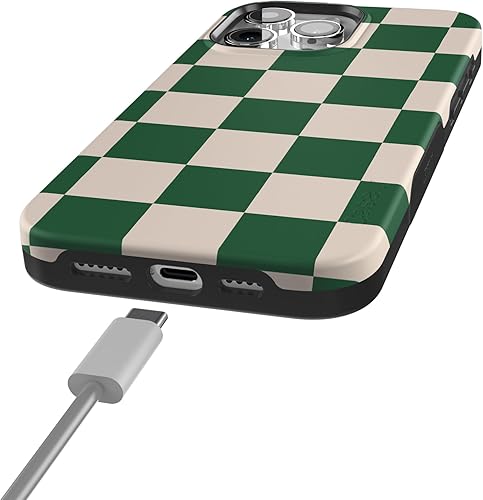 Vista 795 de Casely Funda para iPhone 15 Pro Max Jardín Secreto Flores mixtas Funda atrevida Compatible con MagSafe y botón de acción Secret Garden