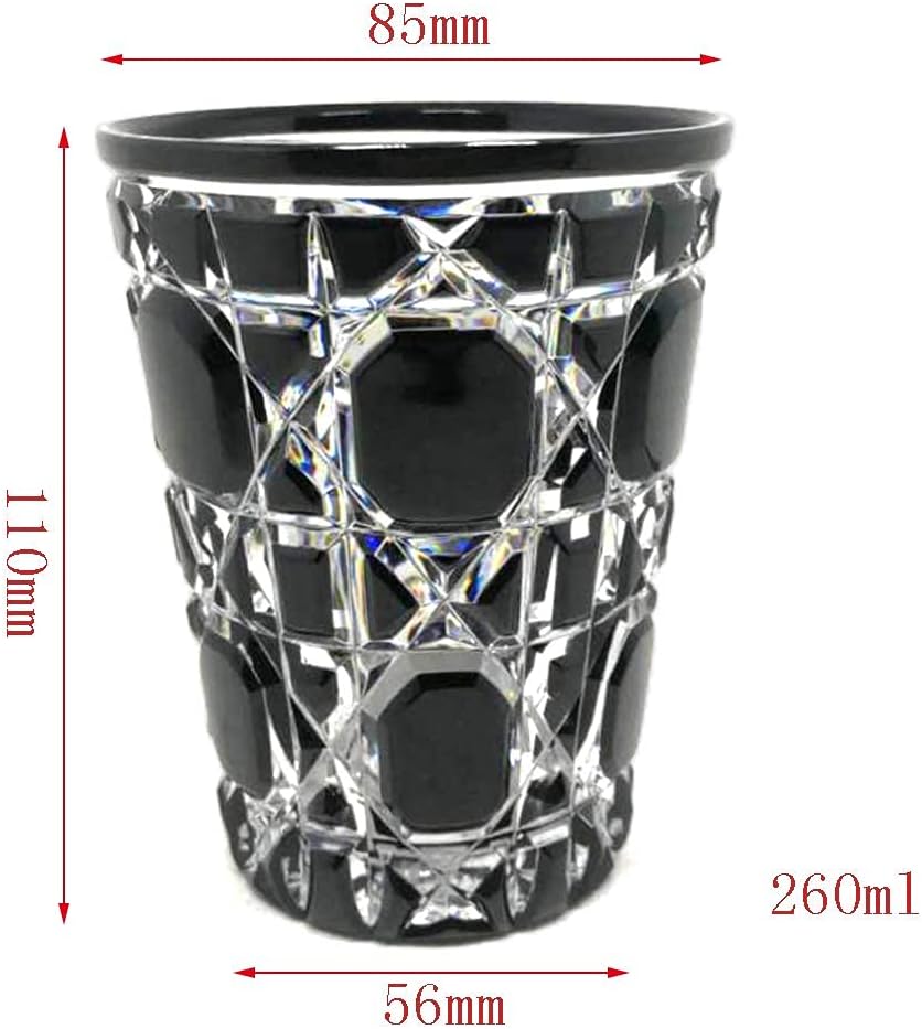 JINZHI Edo Kiriko Whiskey-Bourbon-Beverage-Drinking Glasses-Wine Glasses 250ml Old Fashioned Scotch Cocktail Glasses