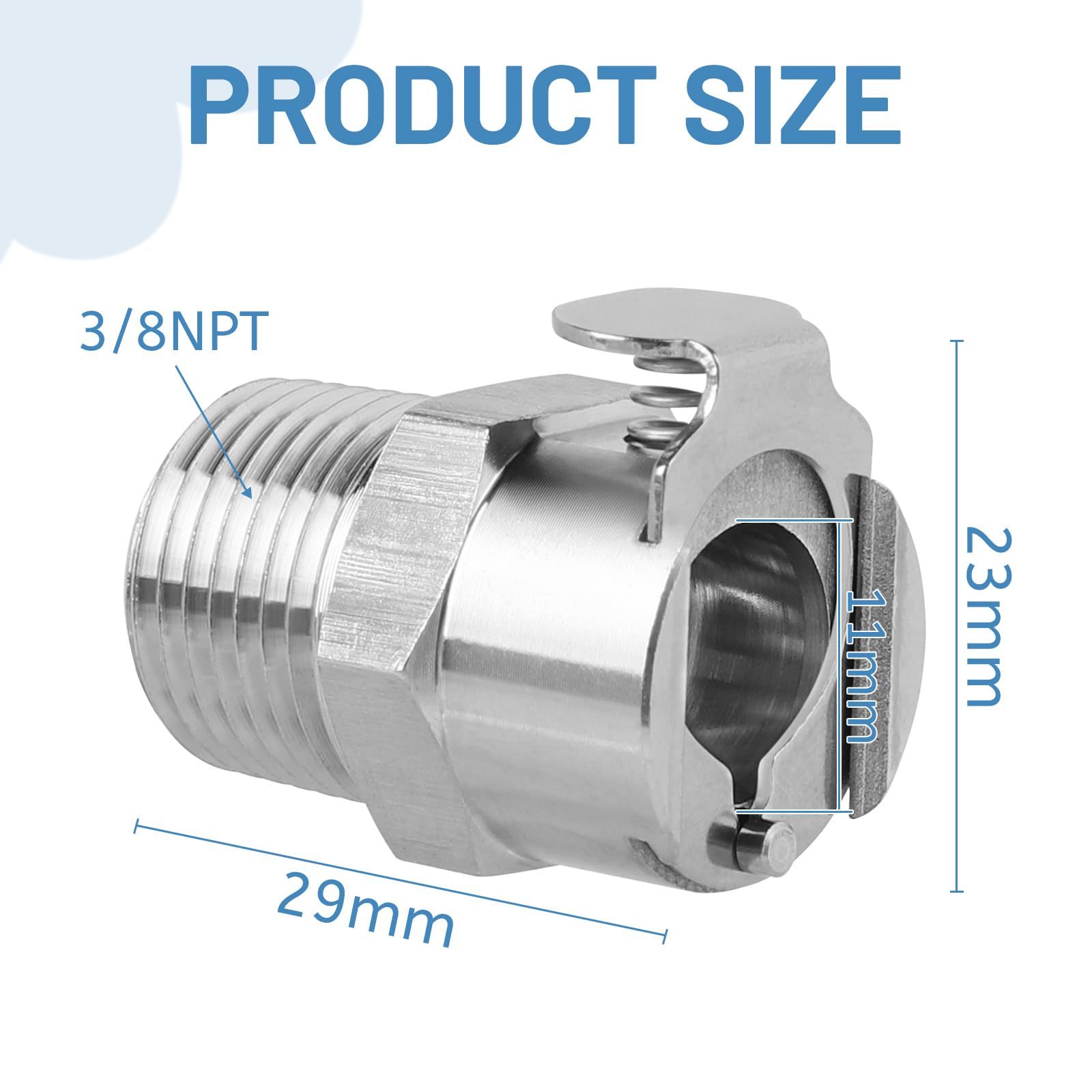 LALAGO Riparazione per Pompa Carburante Raccordo ad Innesto 3/8, Raccordo a Sgancio Rapido Connettore, Rapido Ottone Ricambio in Acciaio Inox 304 per R1200GS R1200R R1200RT K1200R K1200S K1200GT