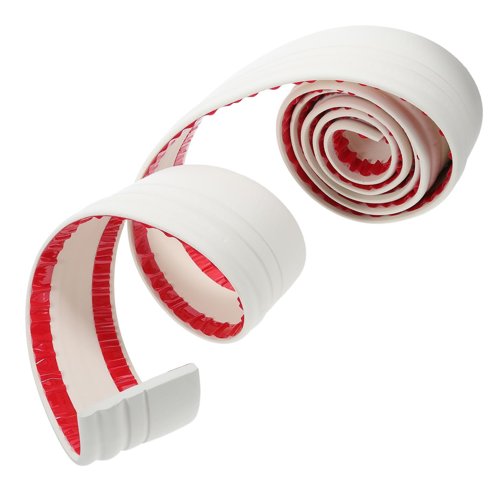 TEHAUX Rodapié Autoadhesivo Europeo de Pvc Blanco, 10cm, Antiimpacto