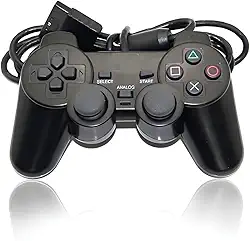 Joystick Controle com Fio Videogame PS2 Analógico Jogo