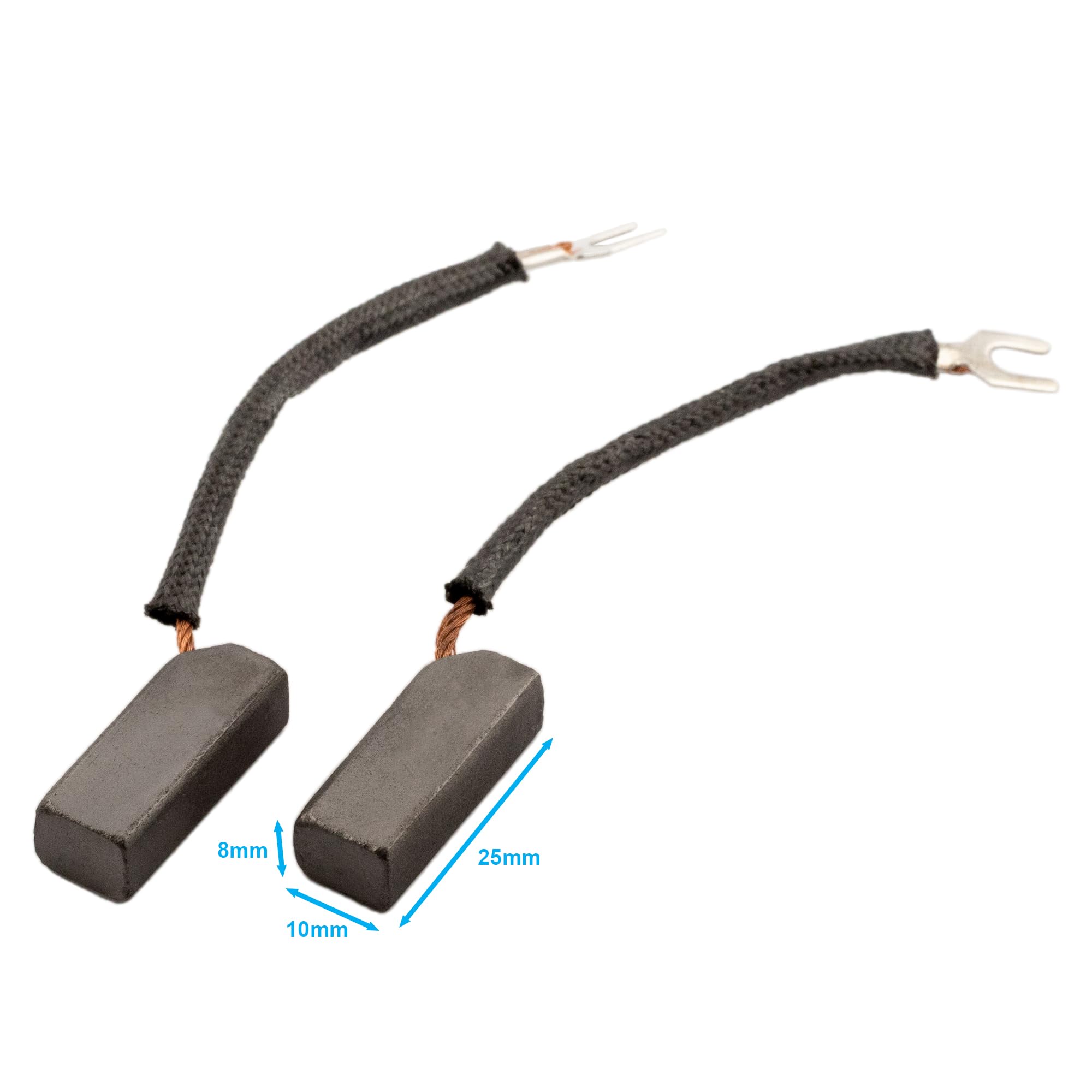 Aexit 2 Pcs Electrical 4mm x 7mm x 11mm Generic Electric Motor Power Tool Part Electric Motors Carbon Brush