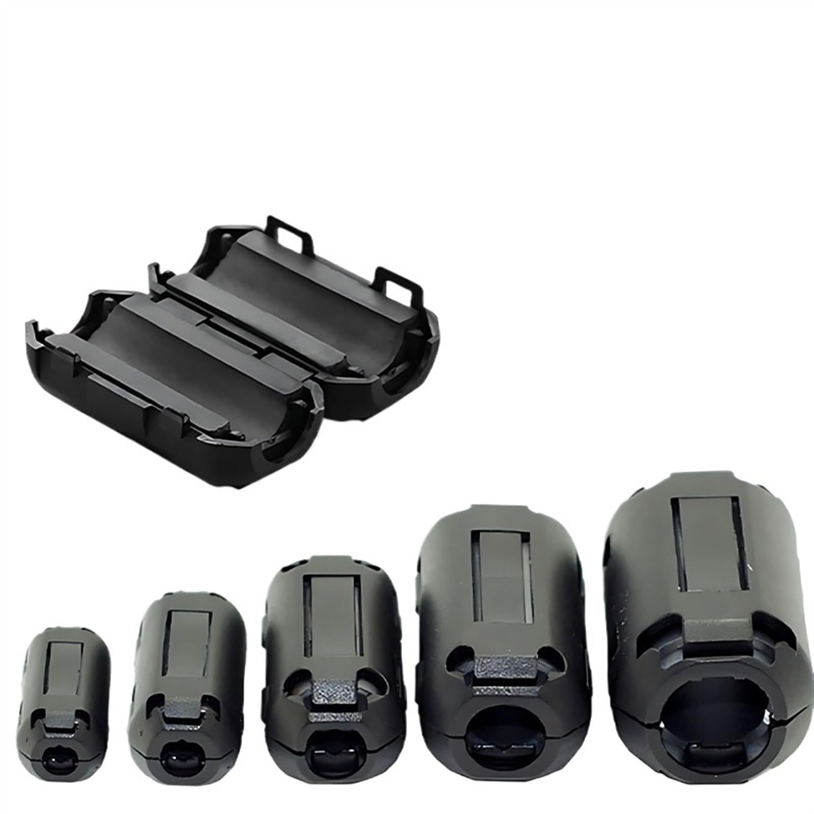 Filtro in ferrite a scatto anti-interferenza for cavo con nucleo in ferrite, diametro interno 3,5/5/7/9/11/13 mm, filtro di smagnetizzazione(15MM Black,20 PCS)