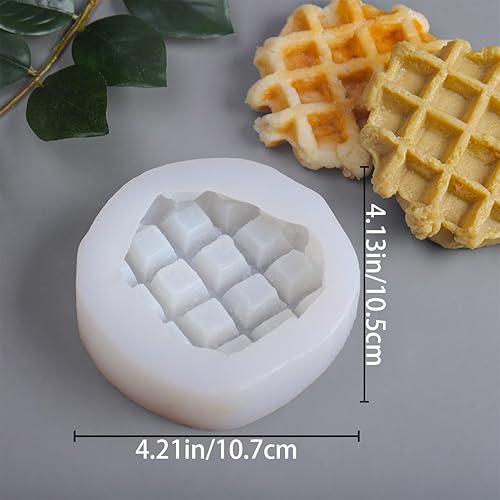 Miniatura 2 de Molde de silicona grande para waffle, moldes para velas de gofres, molde de jabón en forma de gofre, molde de chocolate artificial en forma de