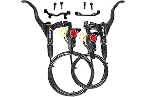 BUCKLOS Mountain Bike Disc Brakes, Hydraulic 800mm Front Left  1450mm Rear Right Brake Set
