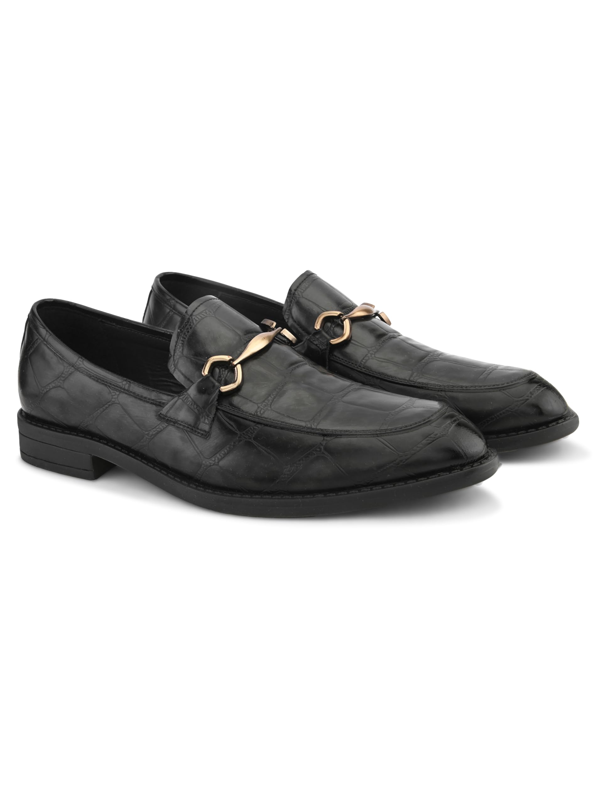 san frissco Men's Horsebit Loafers Shoes for Men | Buckle Slip-On Textured Moccasins for Office & Formal Wear with Soft Cushioned Insole Stylish, Comfortable & Durable Footwear-picture-15