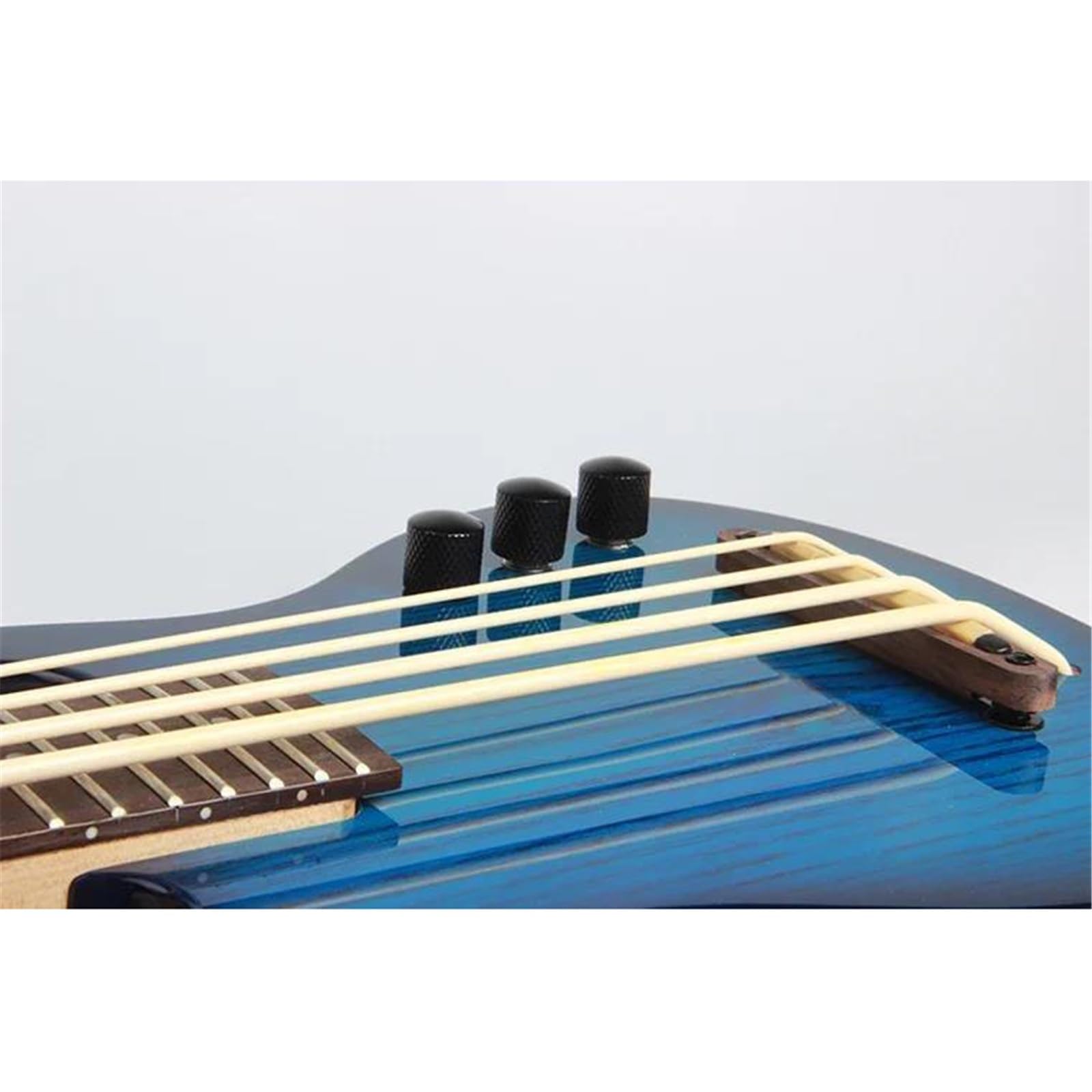 Elektryczna Drewniana Gitara Basowa Ukulele Ukulele Z Gryfem Klonowym Ashtree Bass Ukulele Guitar początkujących ukulele(Blue)