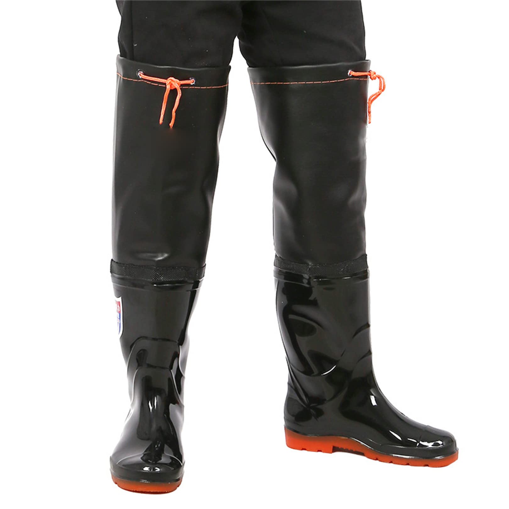 Stivali Pioggia Super Alti 60 Cm, Stivali da Trampoliere Impermeabili Uomo Scarpe Pesca Antiscivolo Resistenti all'Usura in PVC/Nylon Stivali da Trampoliere Leggeri in Gomma 36-47